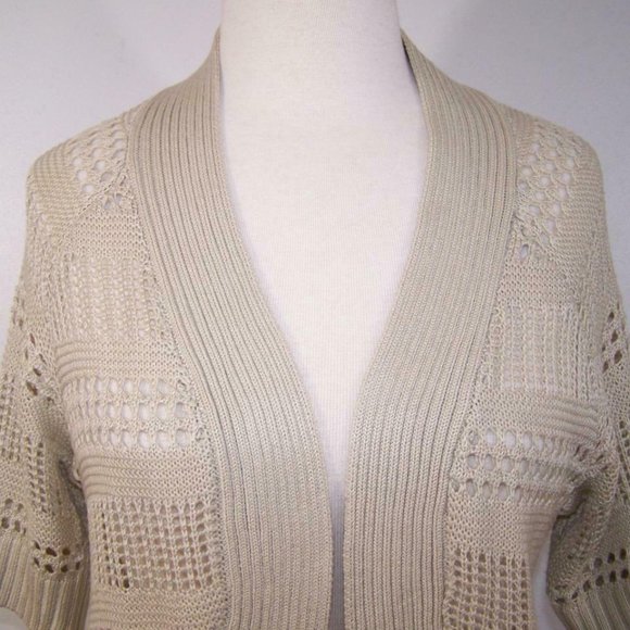 Liz Claiborne Beige Knit Shrug - Picture 2 of 6